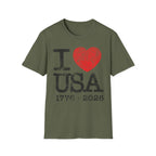 I Heart USA Anniversary Vintage Gym T-Shirt