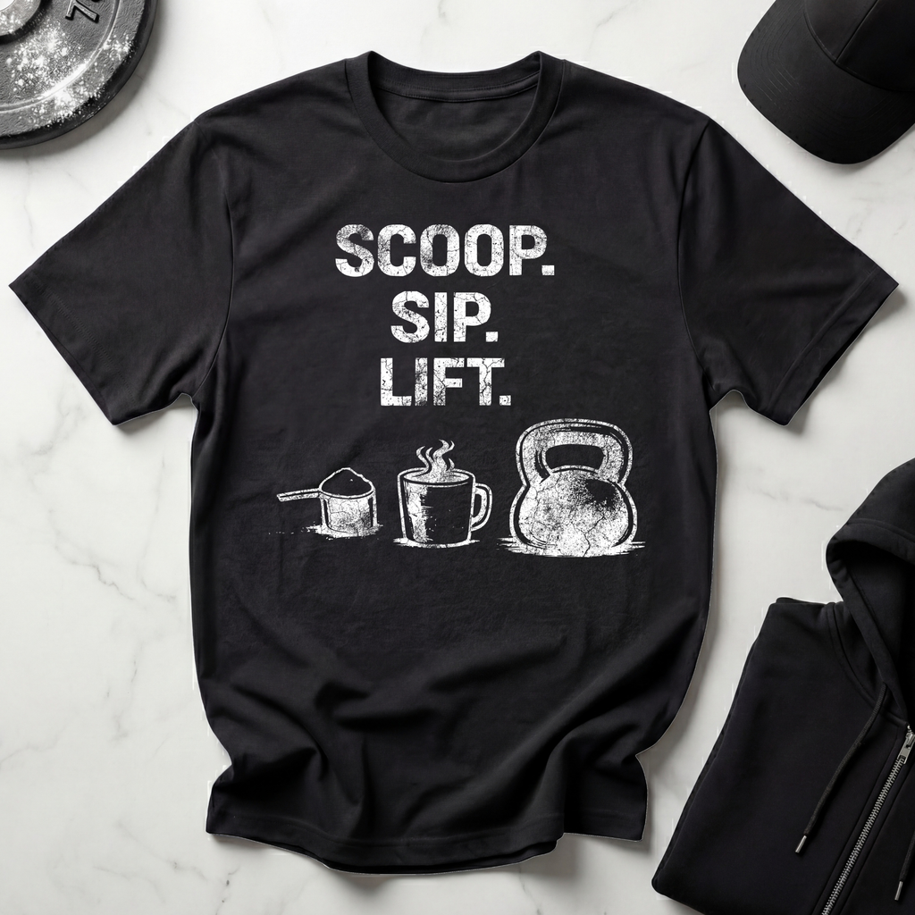 Scoop Sip Lift Dark Tee