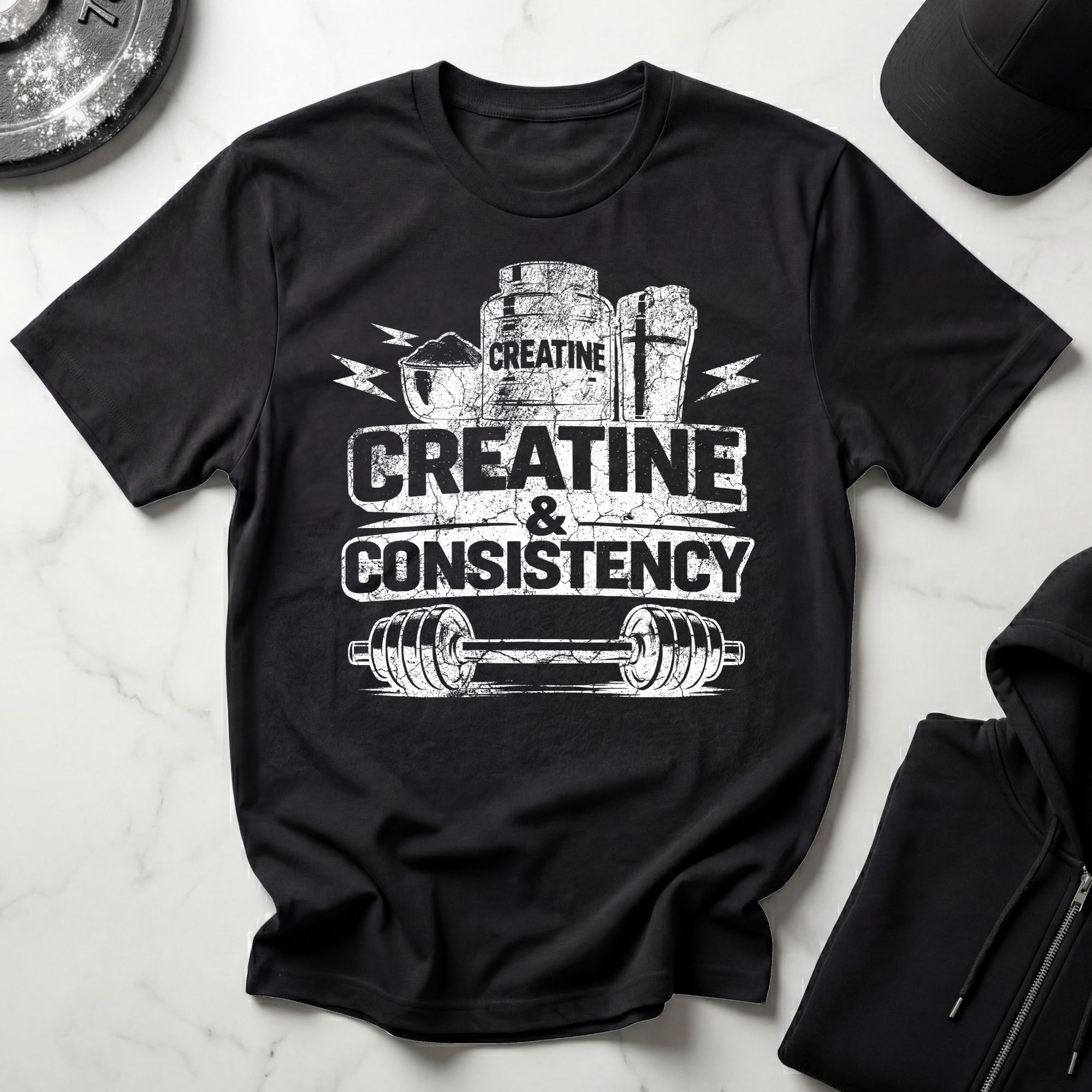 Creatine & Consistency Dark Tee