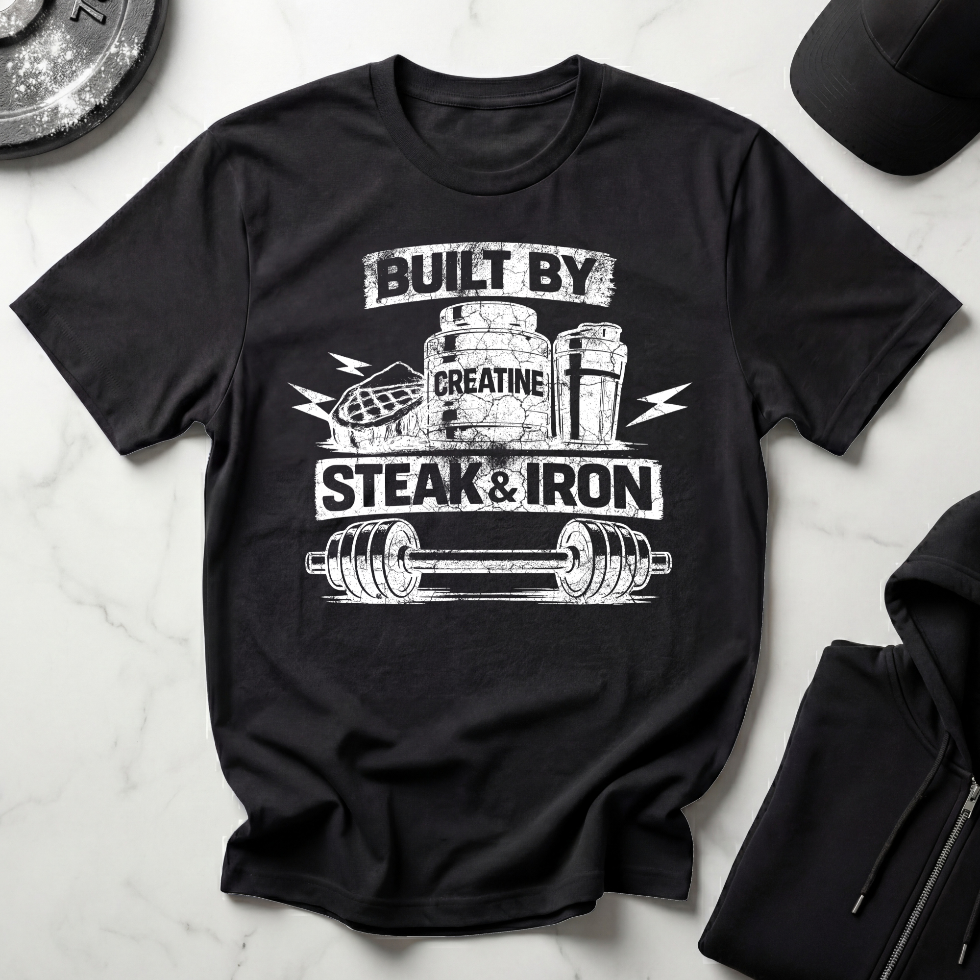 Built By Steak & Iron Dark Tee