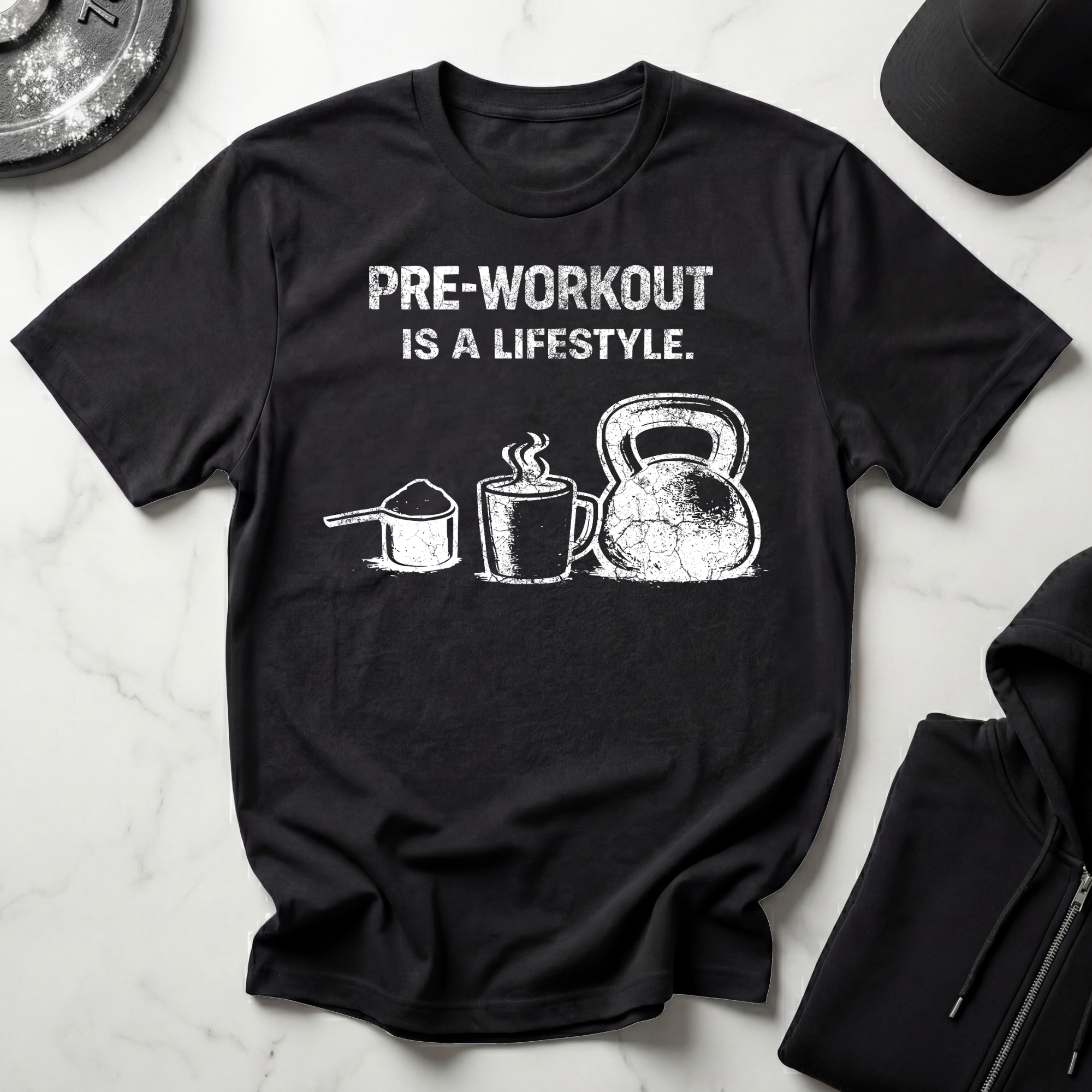 Pre-workout is a Lifestyle Dark Tee