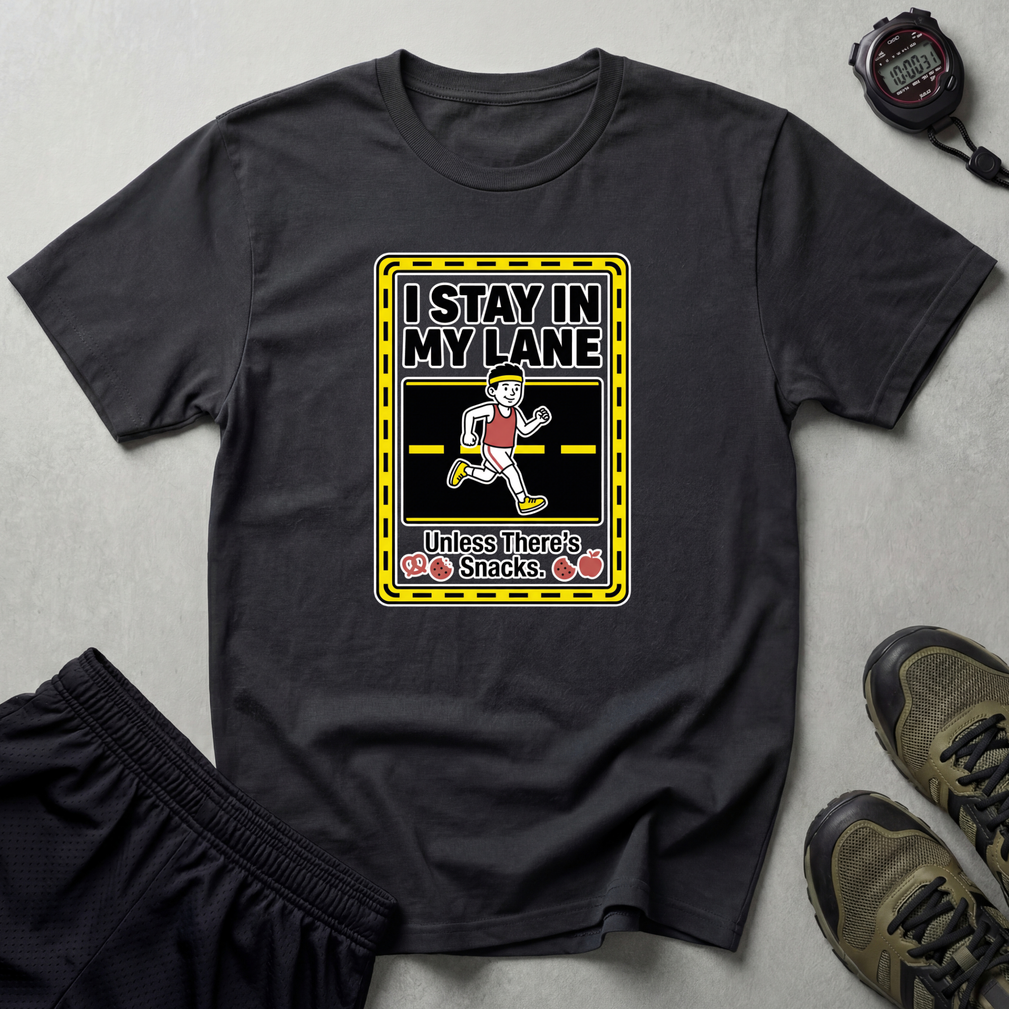 I Stay In My Lane Running Gym T-Shirt