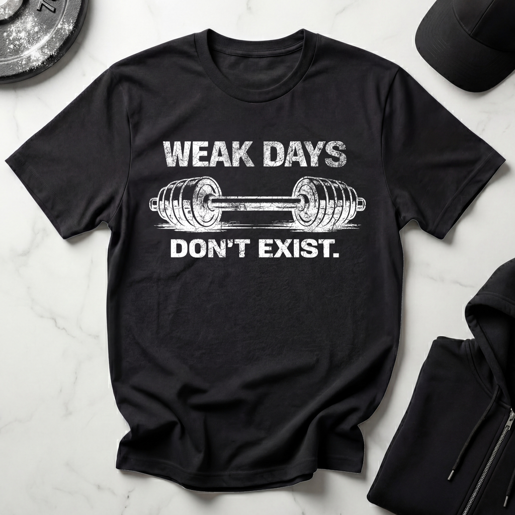 Weak Days Dont Exist Dark Tee
