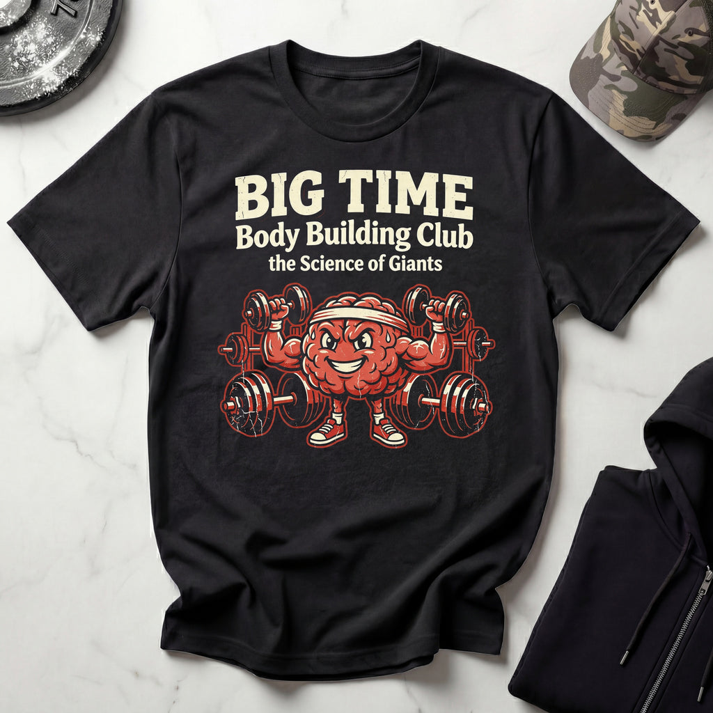 Big Time Body Building Graphic Gym T-Shirt