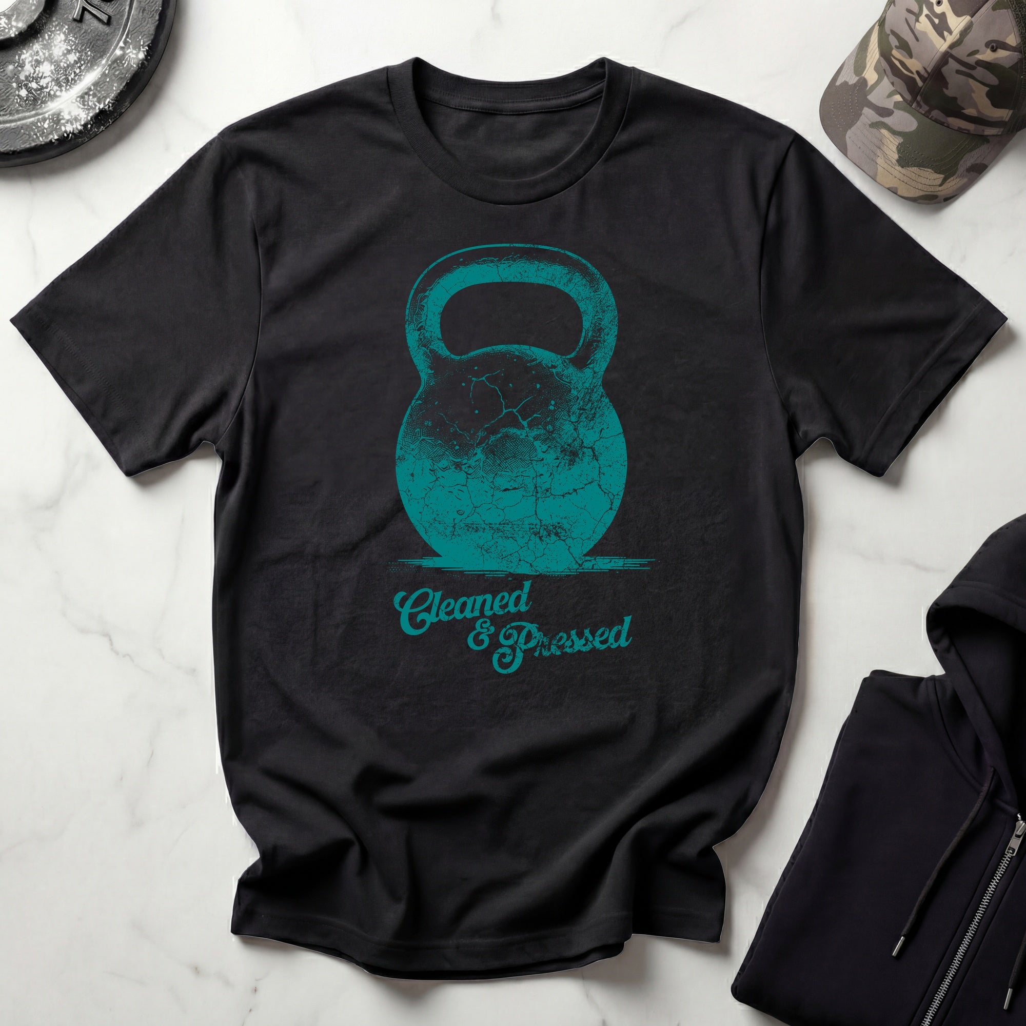 Cleaned and Pressed Kettlebell Vintage Gym T-Shirt