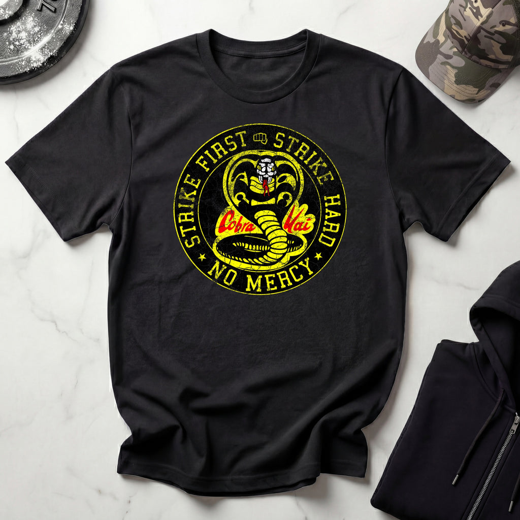 Cobra Kai Strike First Dojo Vintage Gym T-Shirt