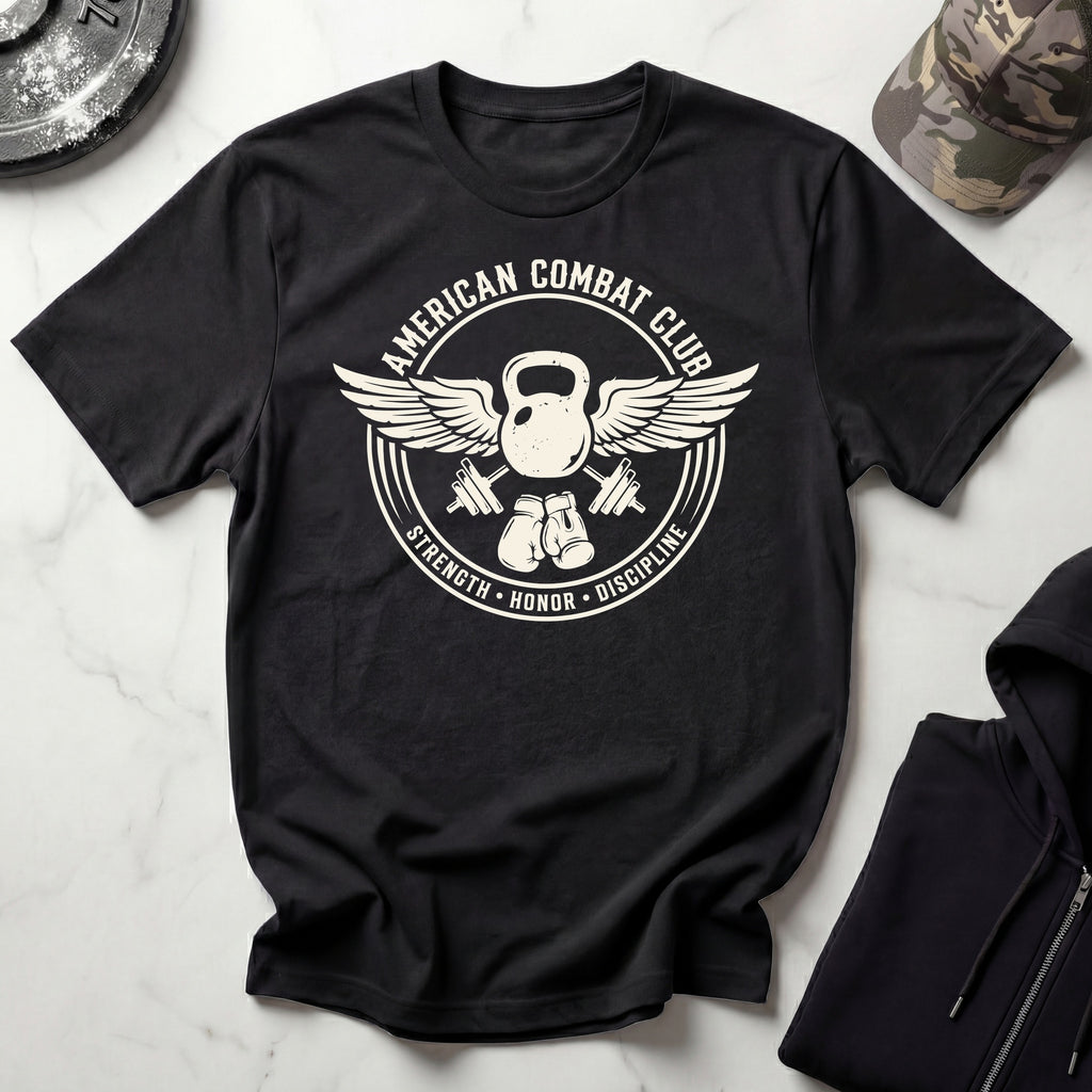 American Combat Club Gym Vintage Retro Gym T-Shirt