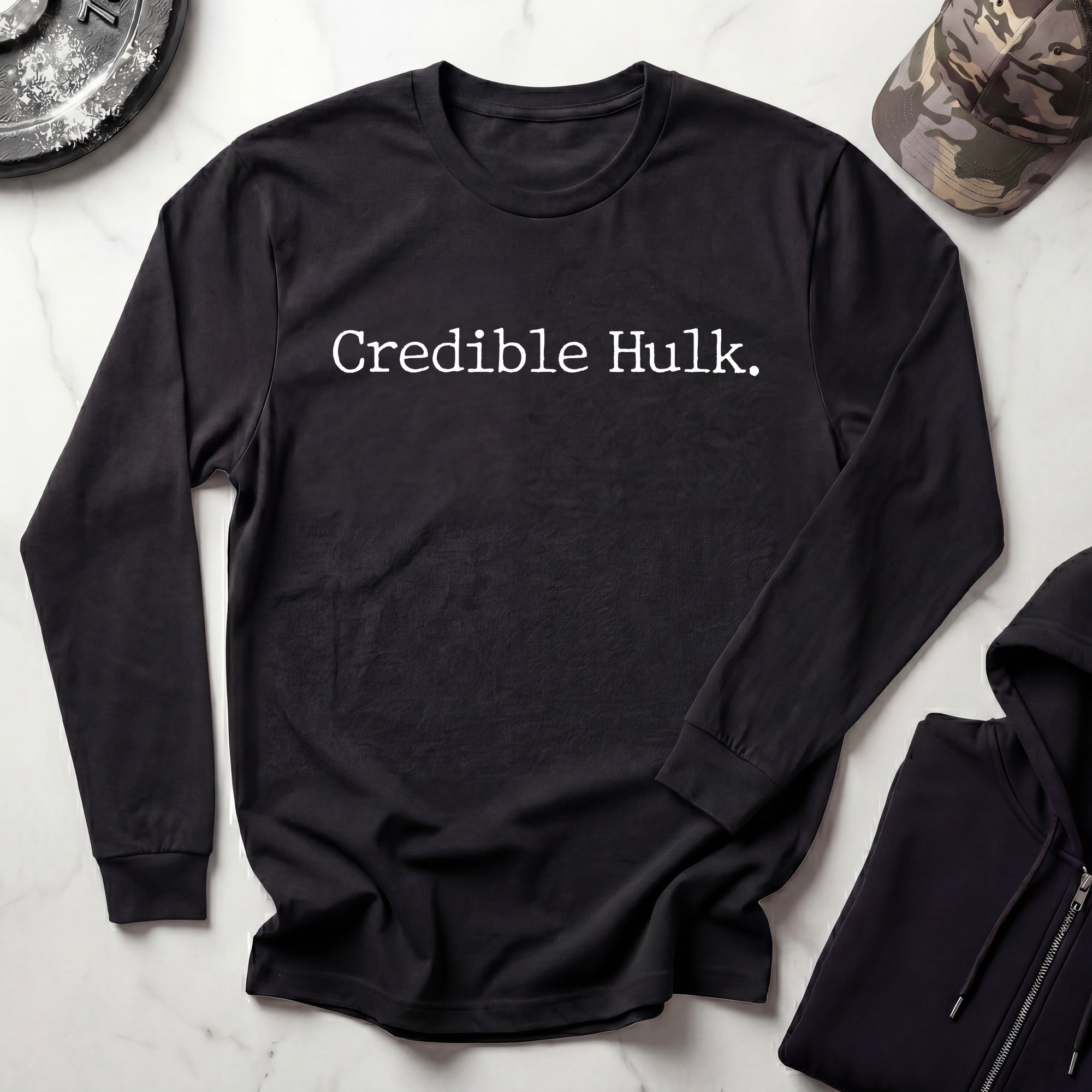 Credible Hulk Vintage Long Sleeve Gym Tee