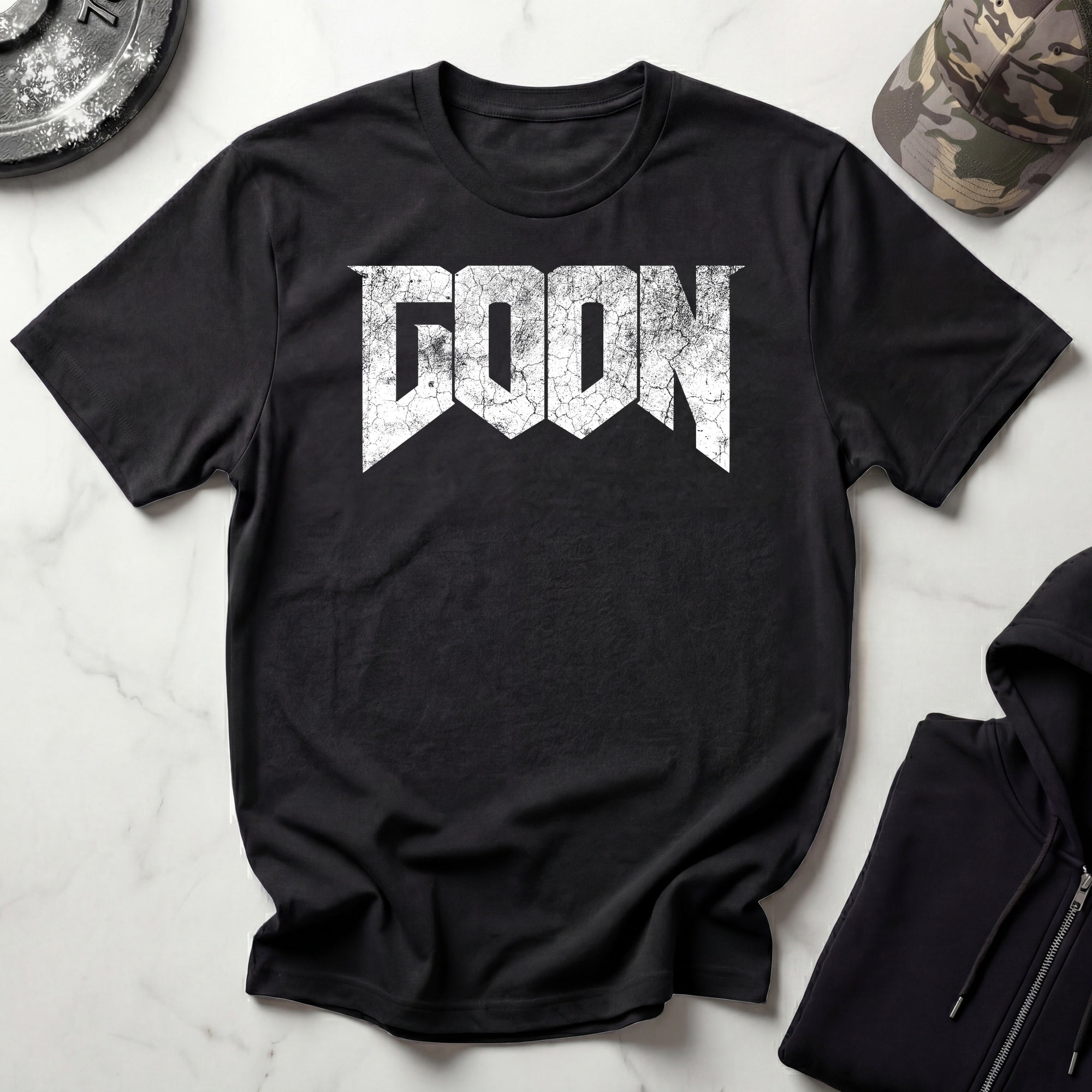 Doomed Goon Graphic Grunge Vintage Gym T-Shirt