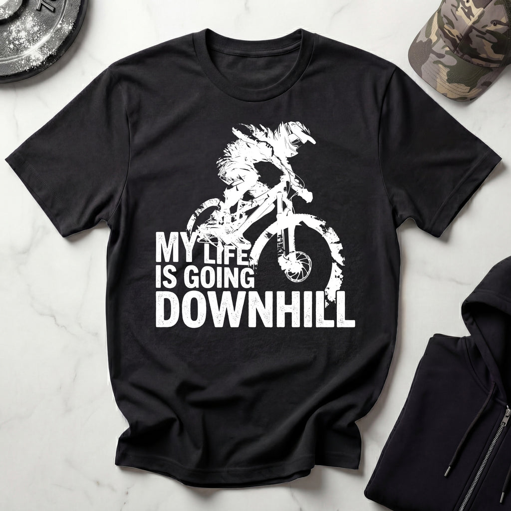 My Life Is Going Downhill MTB Gym T-Shirt