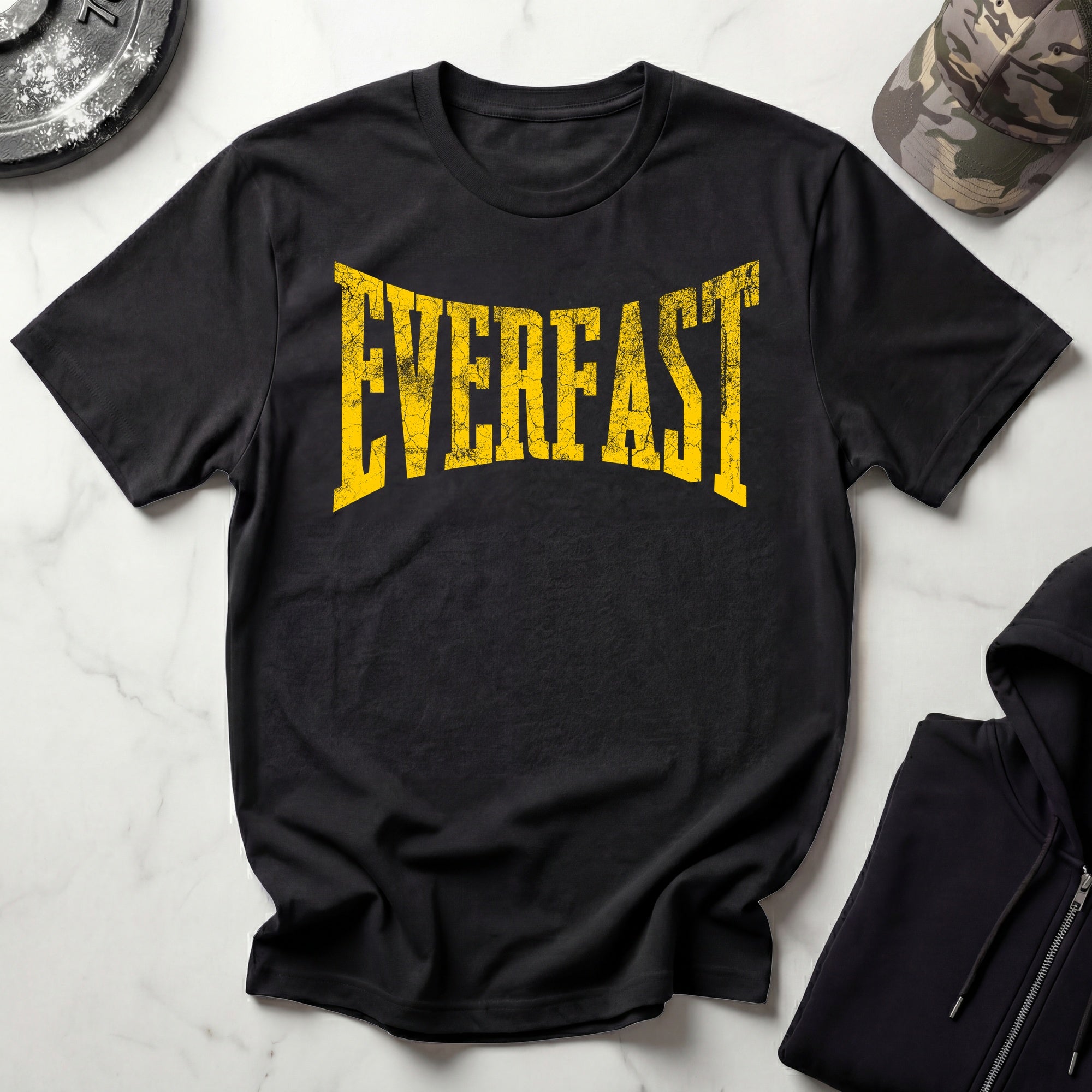 Everfast Gold Graphic Vintage Gym T-Shirt