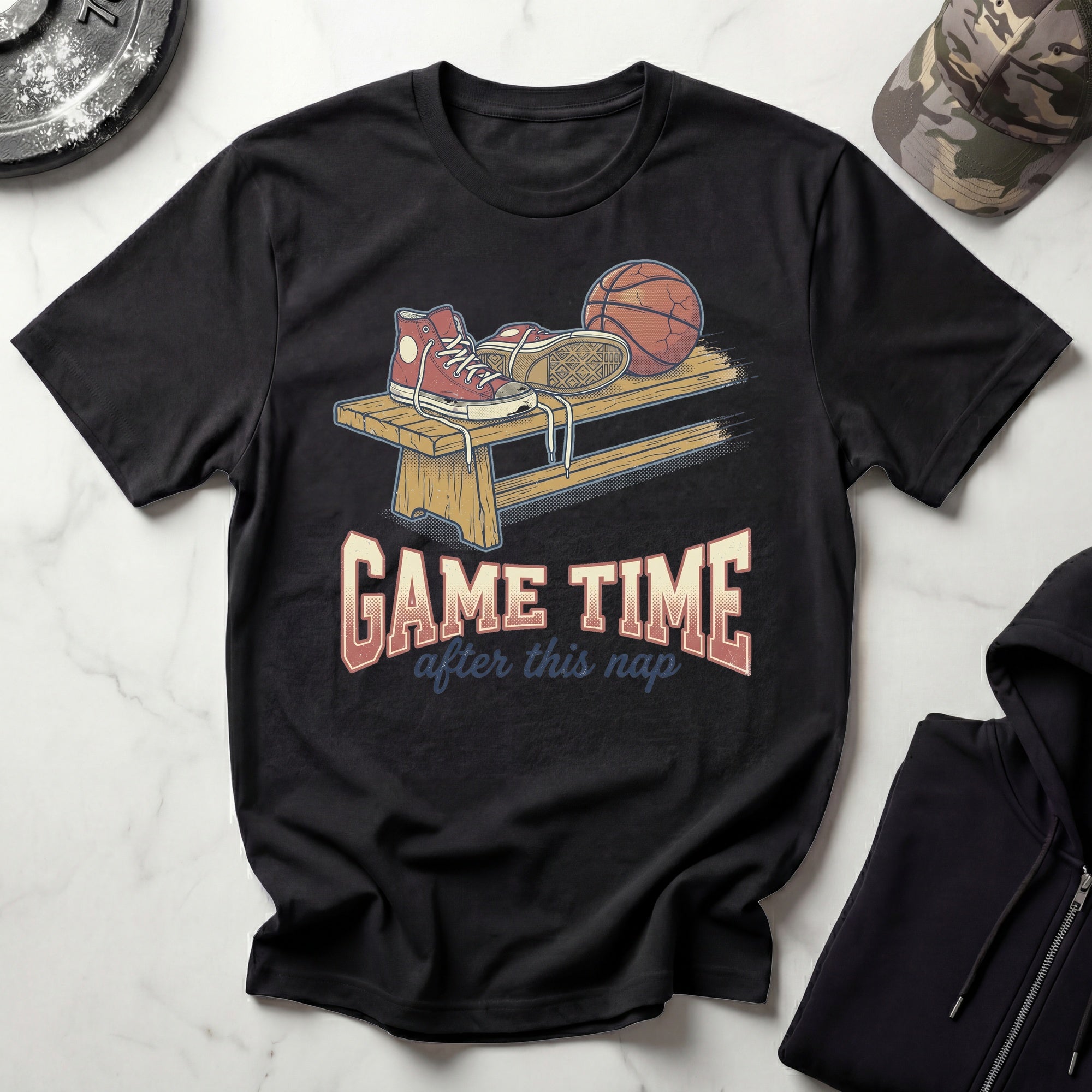 Basketball Nap Game Vintage Gym T-Shirt