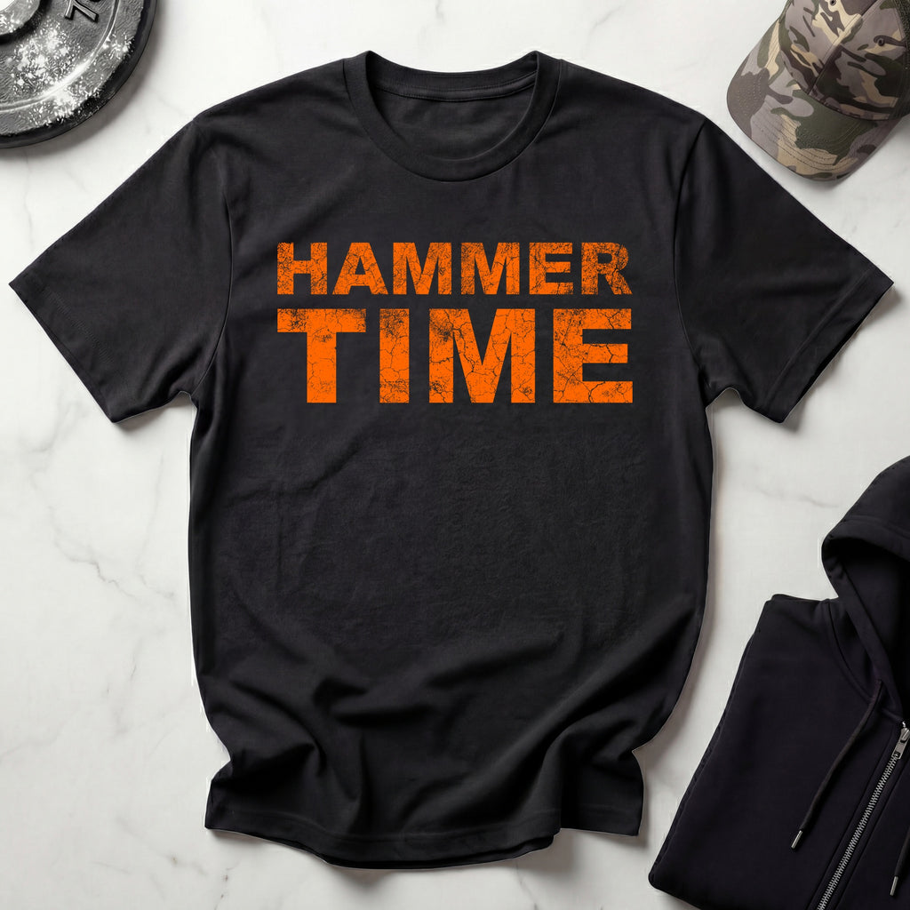 Hammer Time Grunge Orange Gym T-Shirt