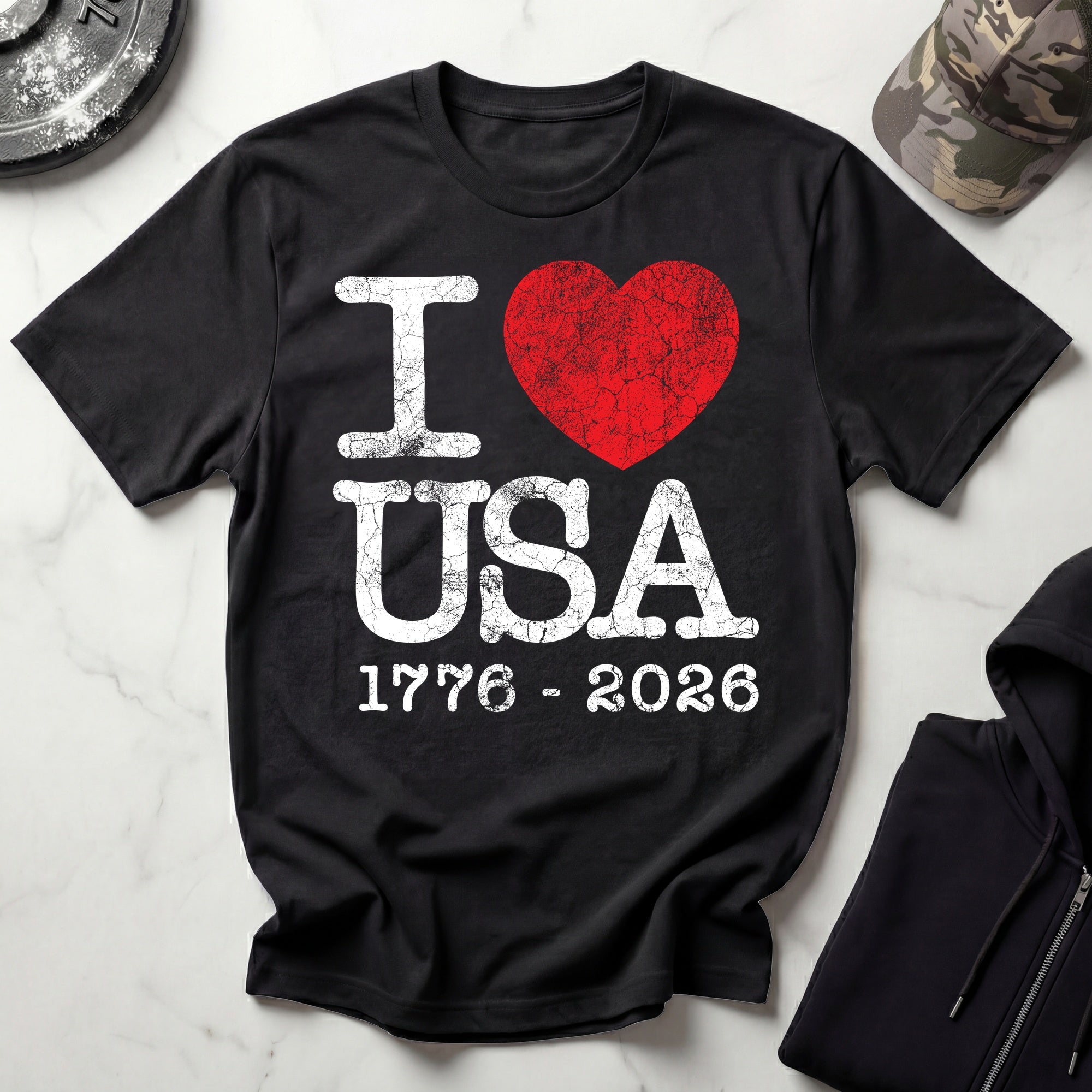 I Heart USA 250 Vintage Gym T-Shirt