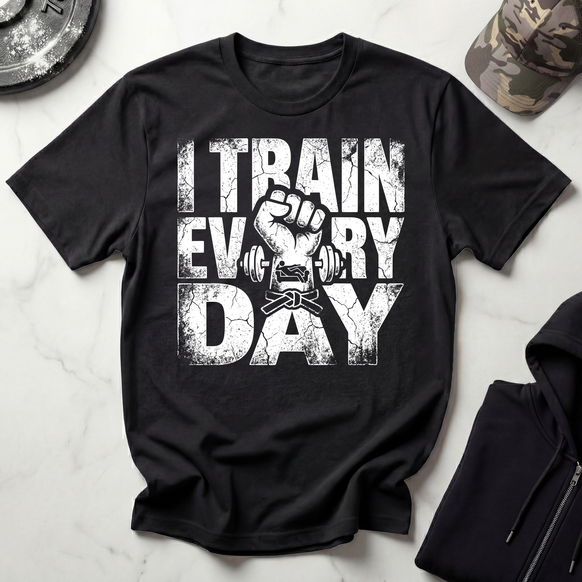 I Train Every Day Barbell Gym T-Shirt