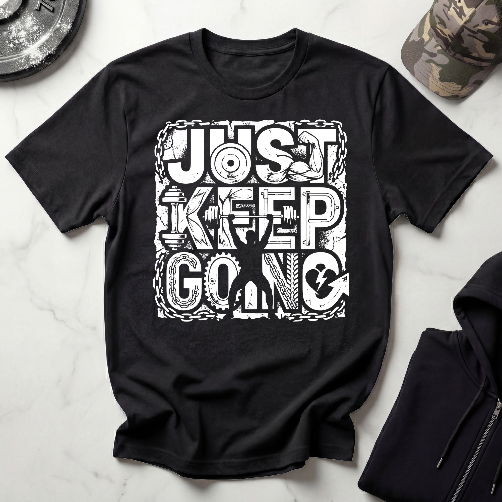 Just Keep Going Weightlifter T-Shirt