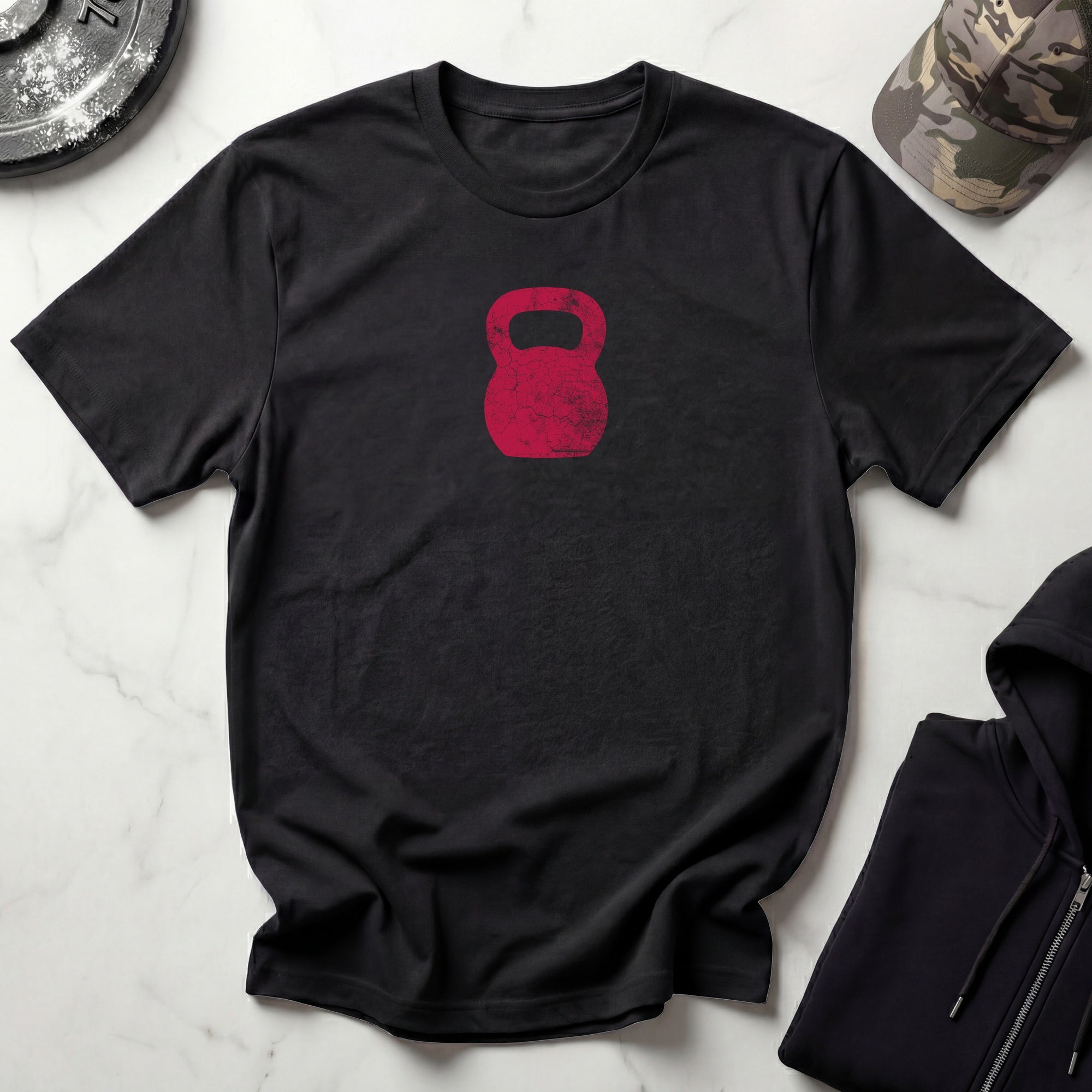 Kettlebell Graphic Vintage Gym T-Shirt