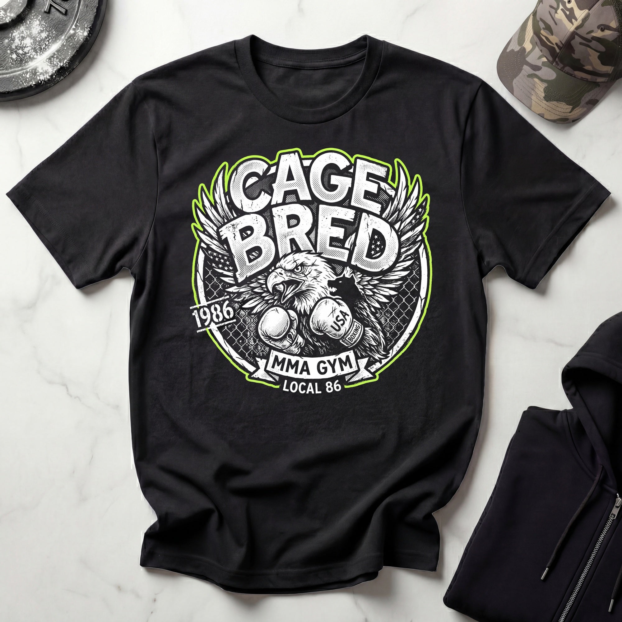 Cage Bred MMA American Eagle Gym T-Shirt