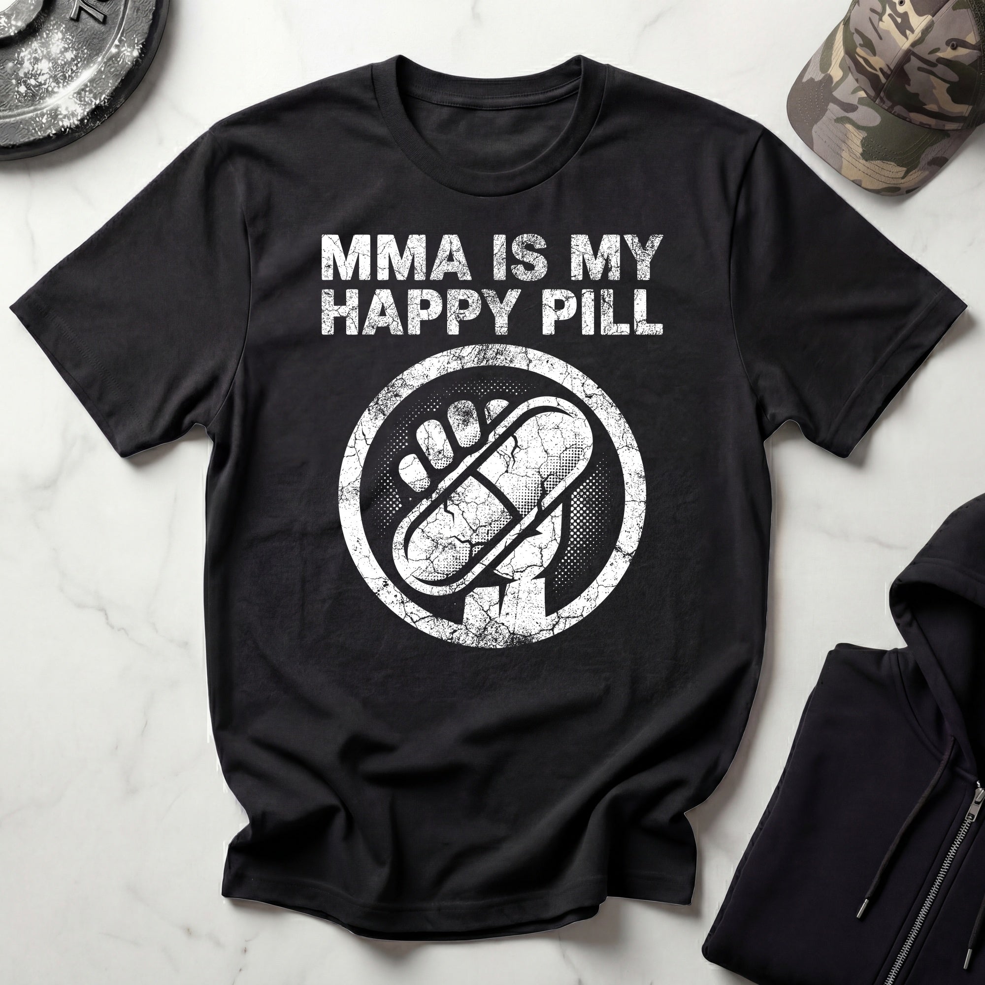 MMA Is My Happy Pill Gym T-Shirt