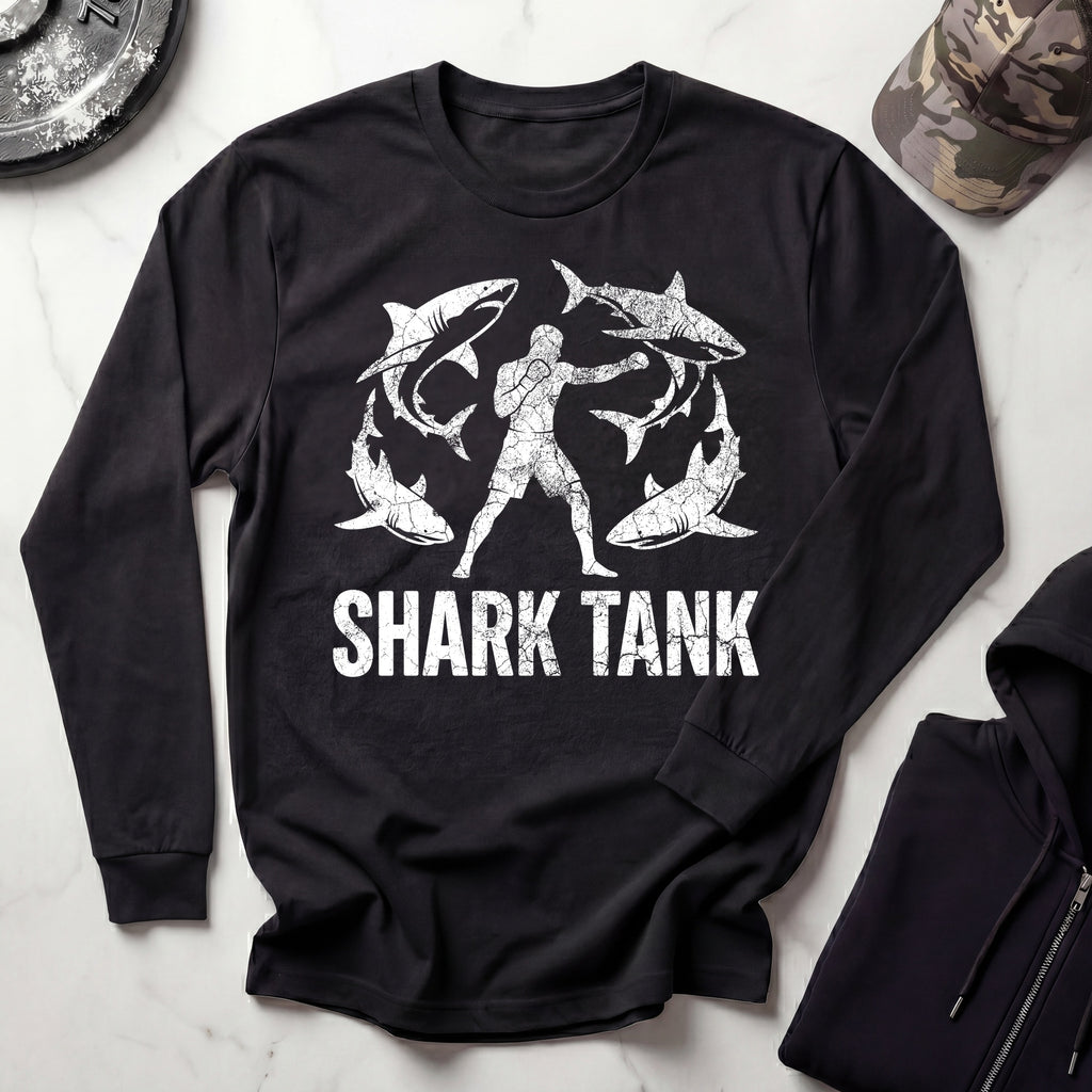 MMA Shark Tank Training Long Sleeve Gym Tee