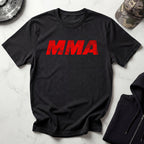 MMA Red Typographic Retro Gym T-Shirt