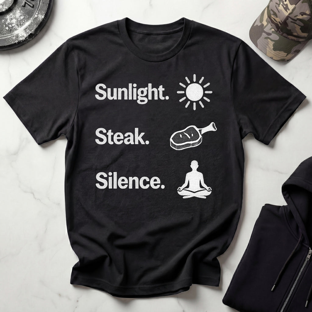 Sunlight Steak Silence Neuro Health Gym T-Shirt