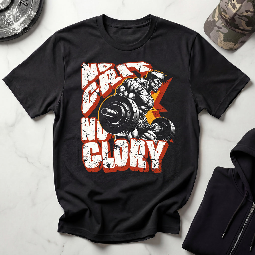 No Grit No Glory Vintage Graphic Gym T-Shirt