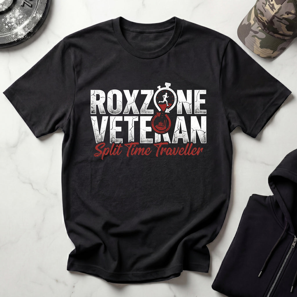 Roxzone Veteran Graphic White Red Gym T-Shirt