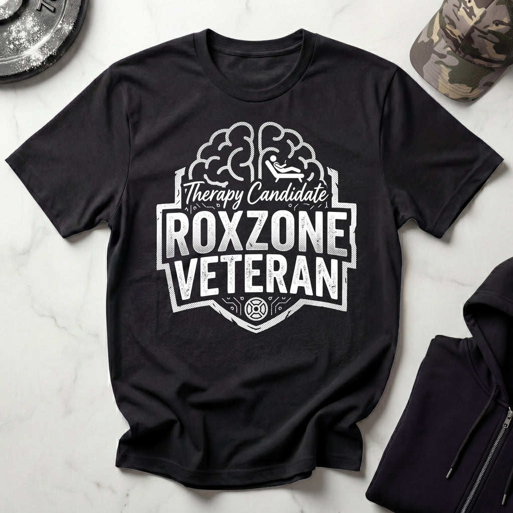 Roxzone Veteran Graphic White Gym T-Shirt