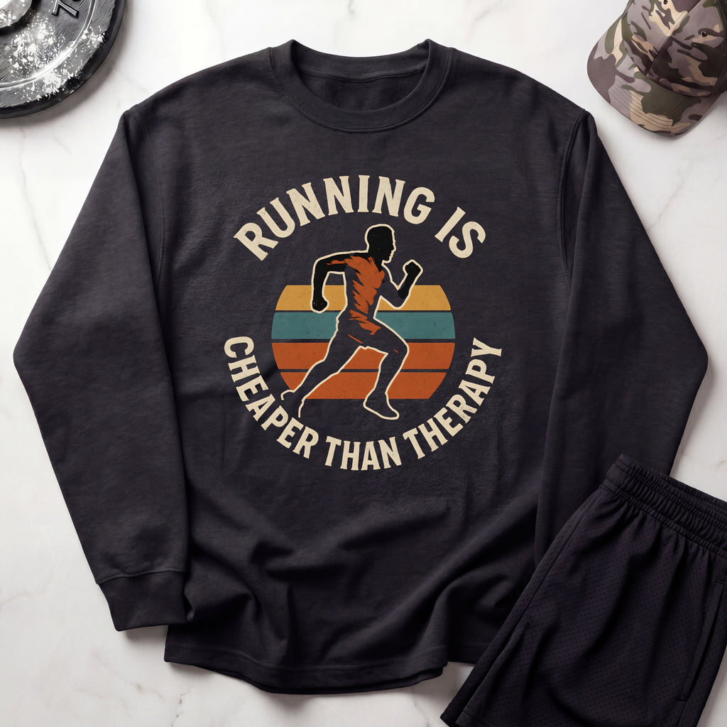 Running Therapy Cozy Gym Crewneck Sweatshirt