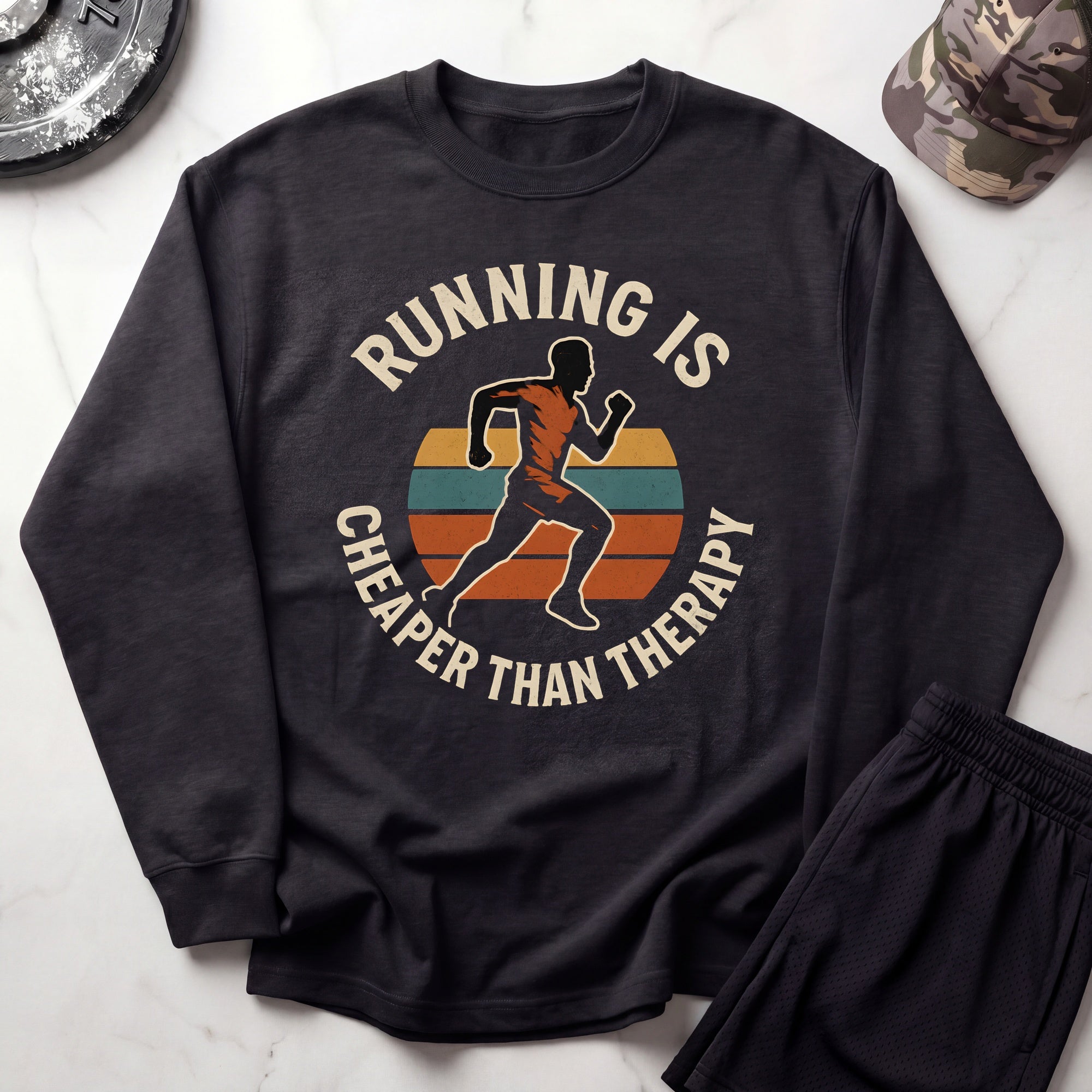 Running Therapy Cozy Gym Crewneck Sweatshirt