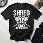 Shred Cutting Time Knife Graphic Vintage Gym T-Shirt