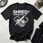 Shred Cutting Time Kettlebell Knife Graphic Vintage Gym T-Shirt