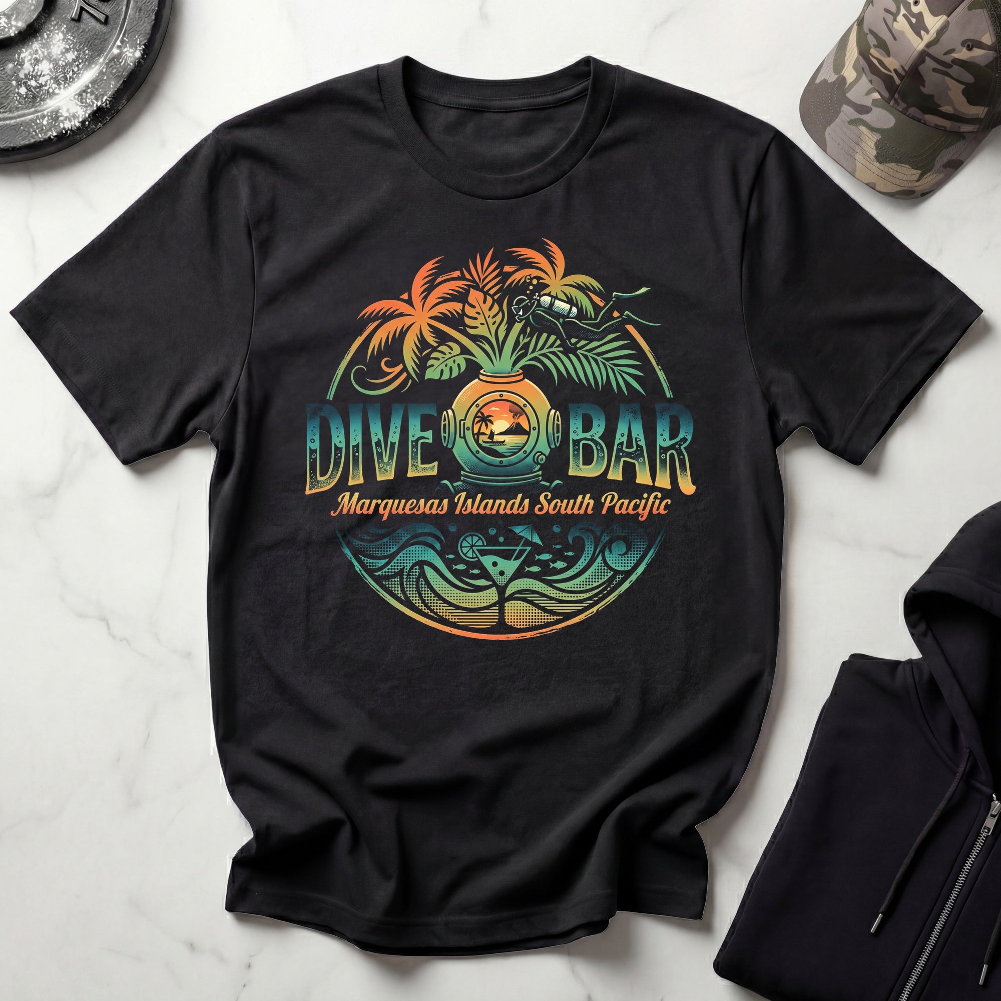 Vintage Retro South Pacific Gym T-Shirt