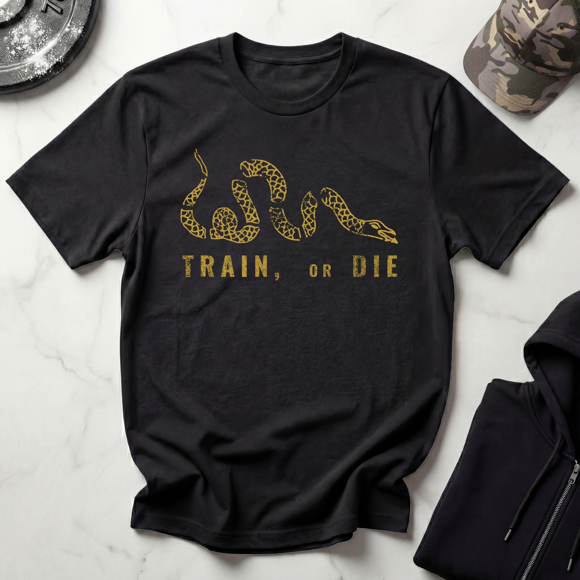 Train Or Die Snake Retro Gym T-Shirt