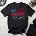 USA 250 Strength Freedom Stars Vintage Gym T-Shirt