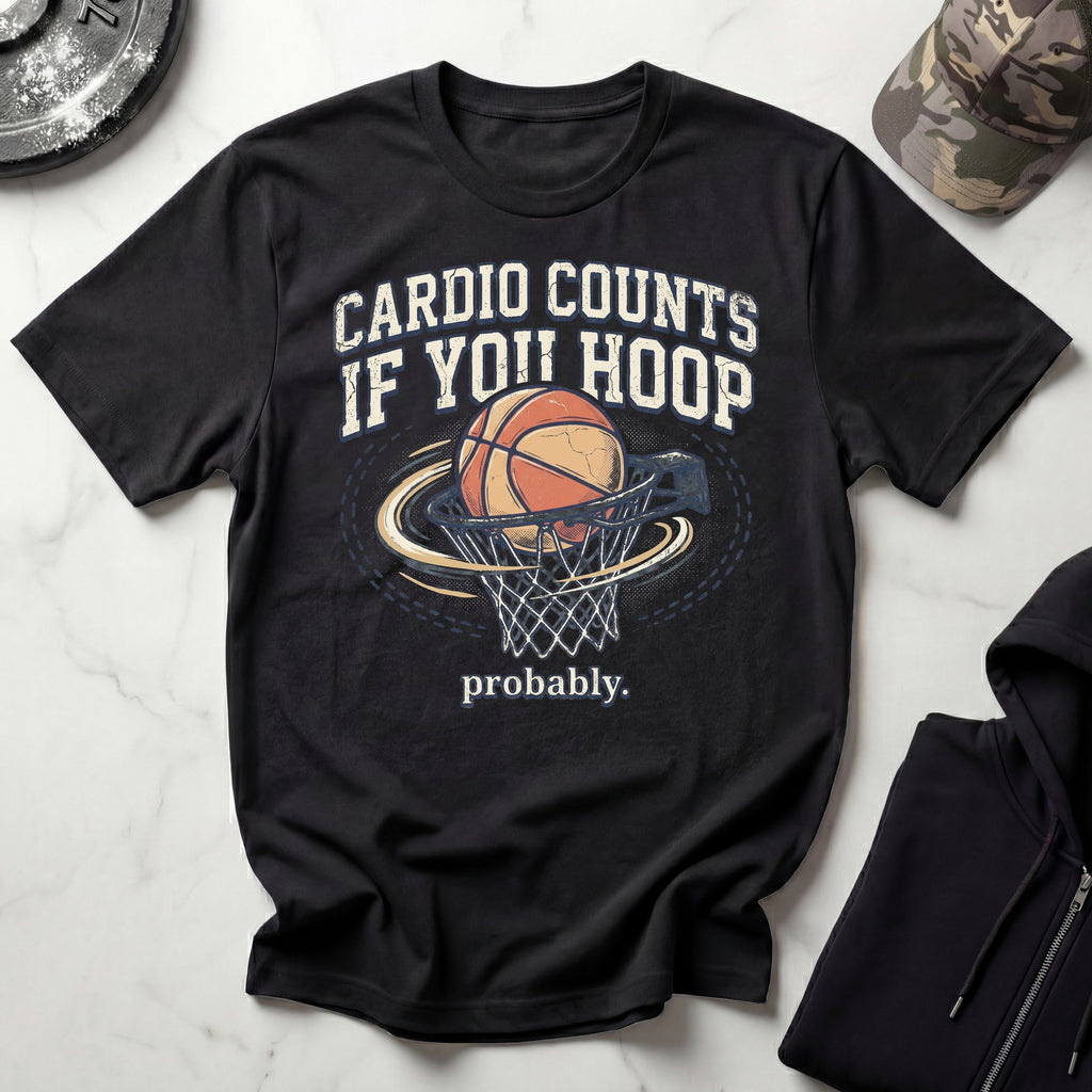 Basketball Hoop Cardio Graphic Gym T-Shirt