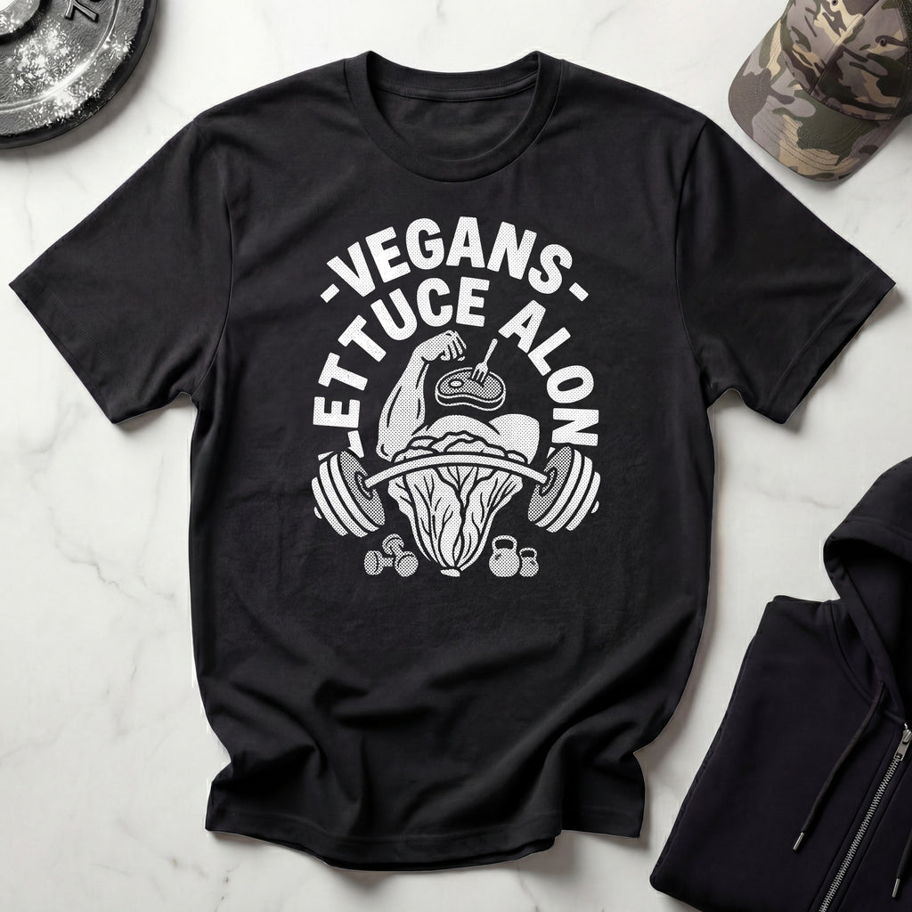 Vegans Lettuce Alone Graphic Gym T-Shirt