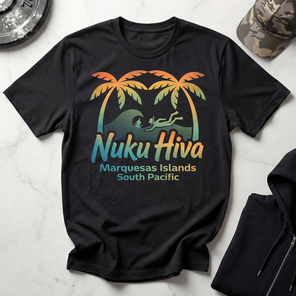 Vintage Nuku Hiva Island Gym T-Shirt