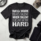Hard Work Grunge Graphic Gym T-Shirt