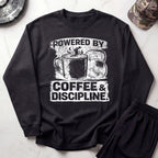 Powered By Coffee Gym Discipline Crewneck Sweatshirt