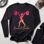 Barbell Barbie Long Sleeve Gym Tee