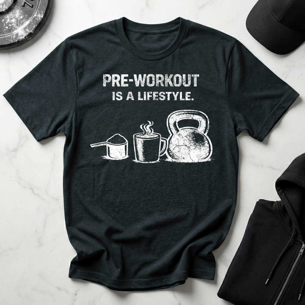Pre-workout is a Lifestyle Dark Tee
