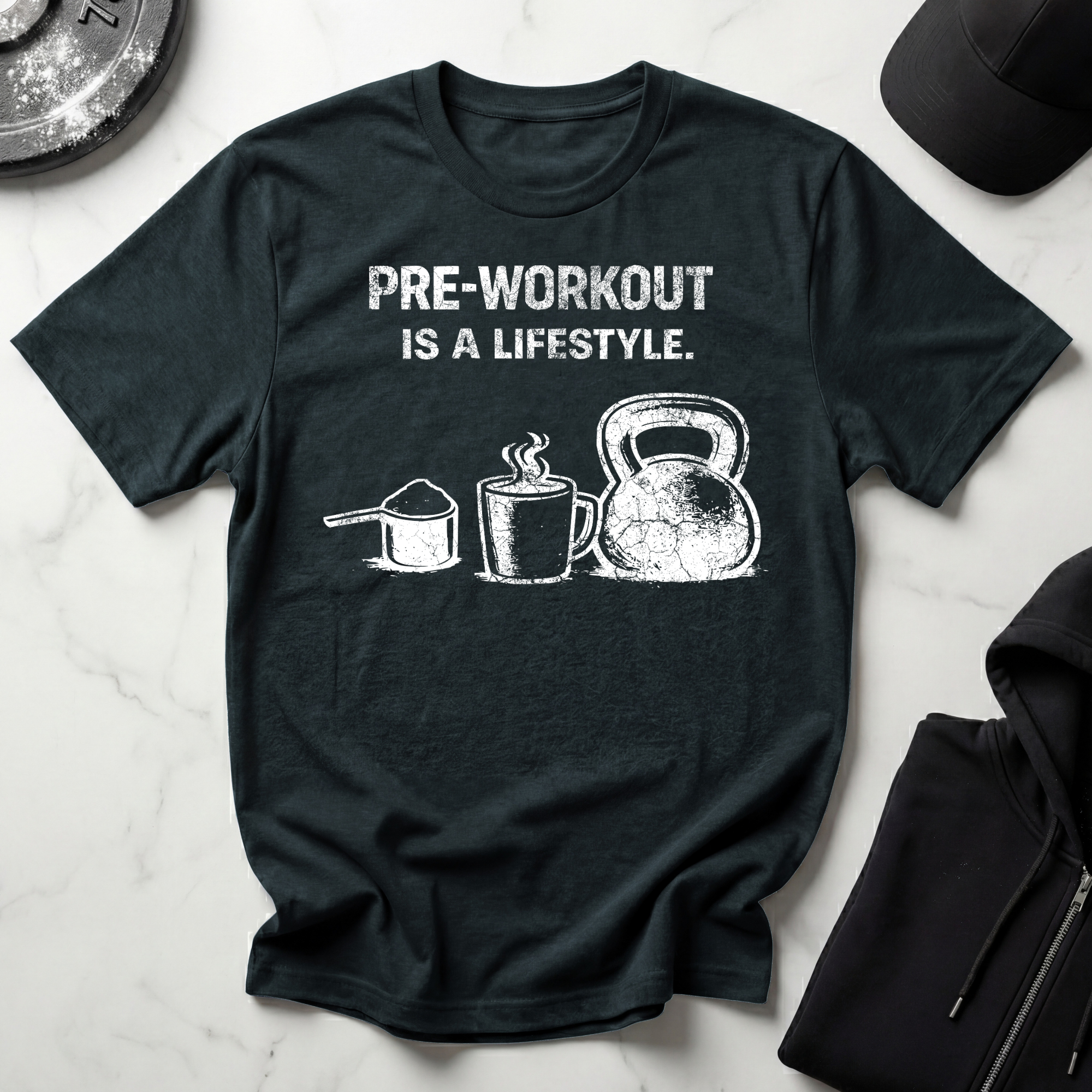 Pre-workout is a Lifestyle Dark Tee