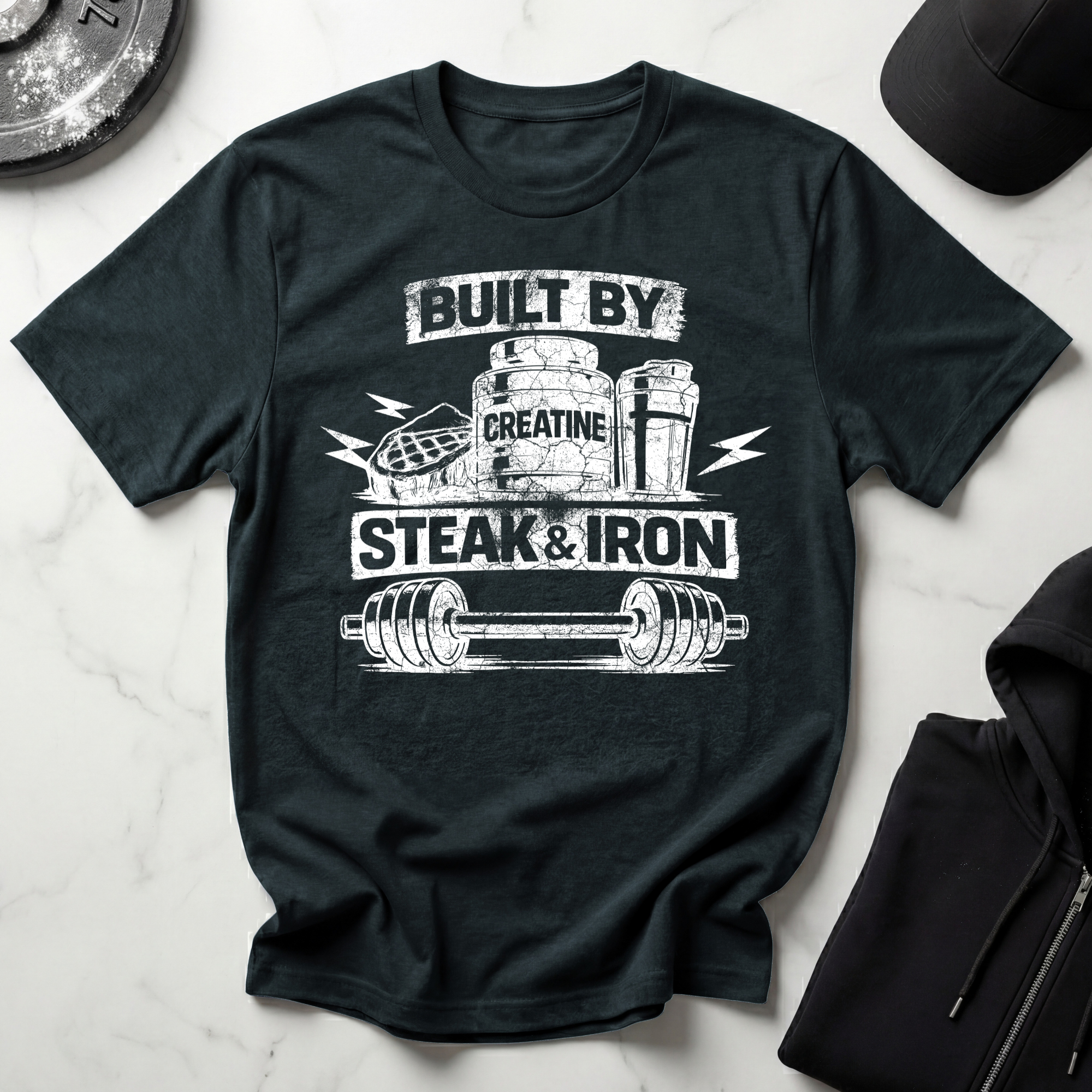 Built By Steak & Iron Dark Tee