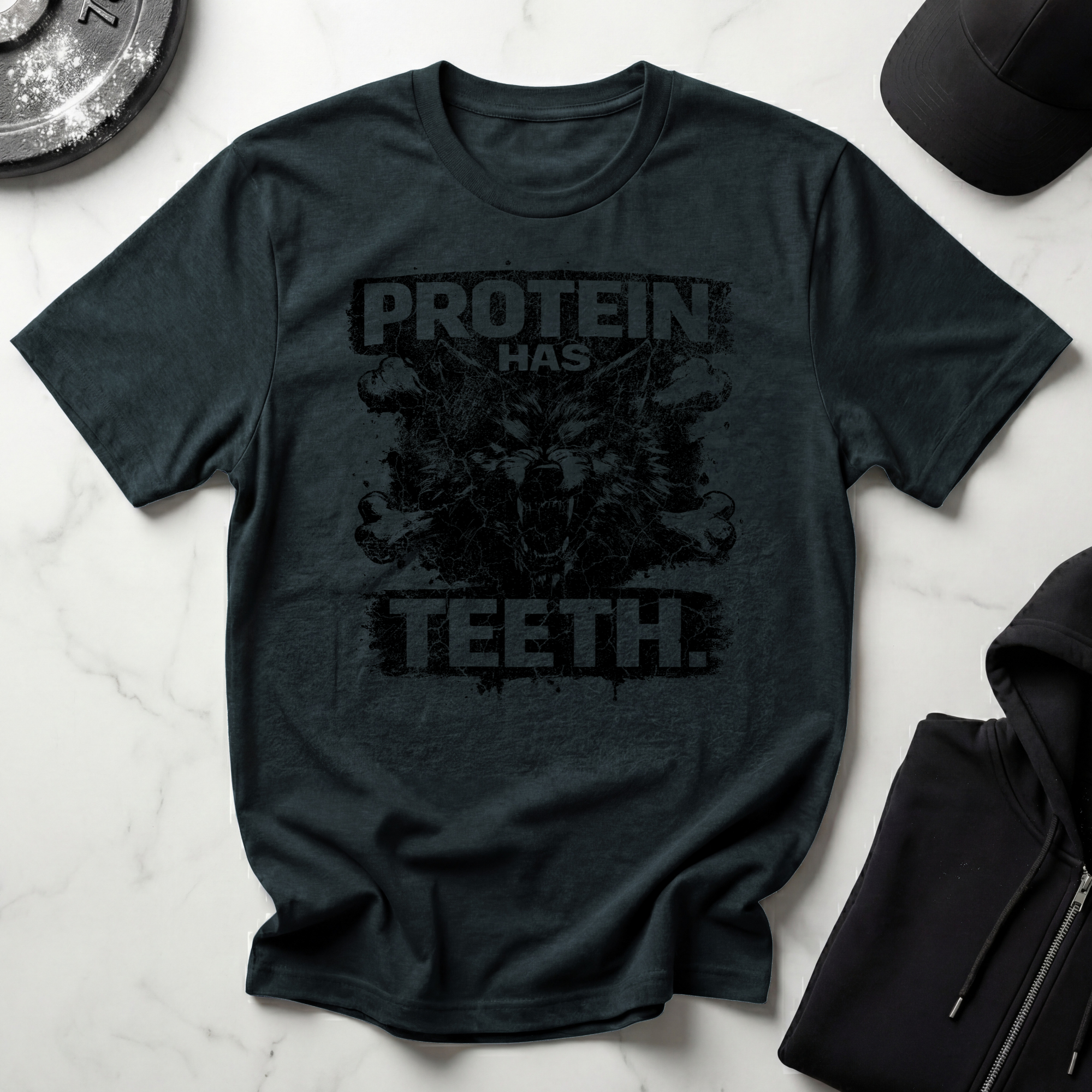 Protein Has Teeth Light Tee