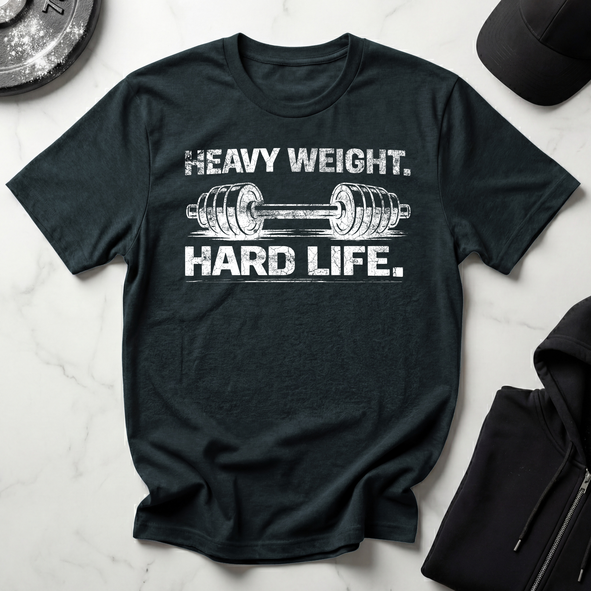 Heavy Weight Hard Life Dark Tee