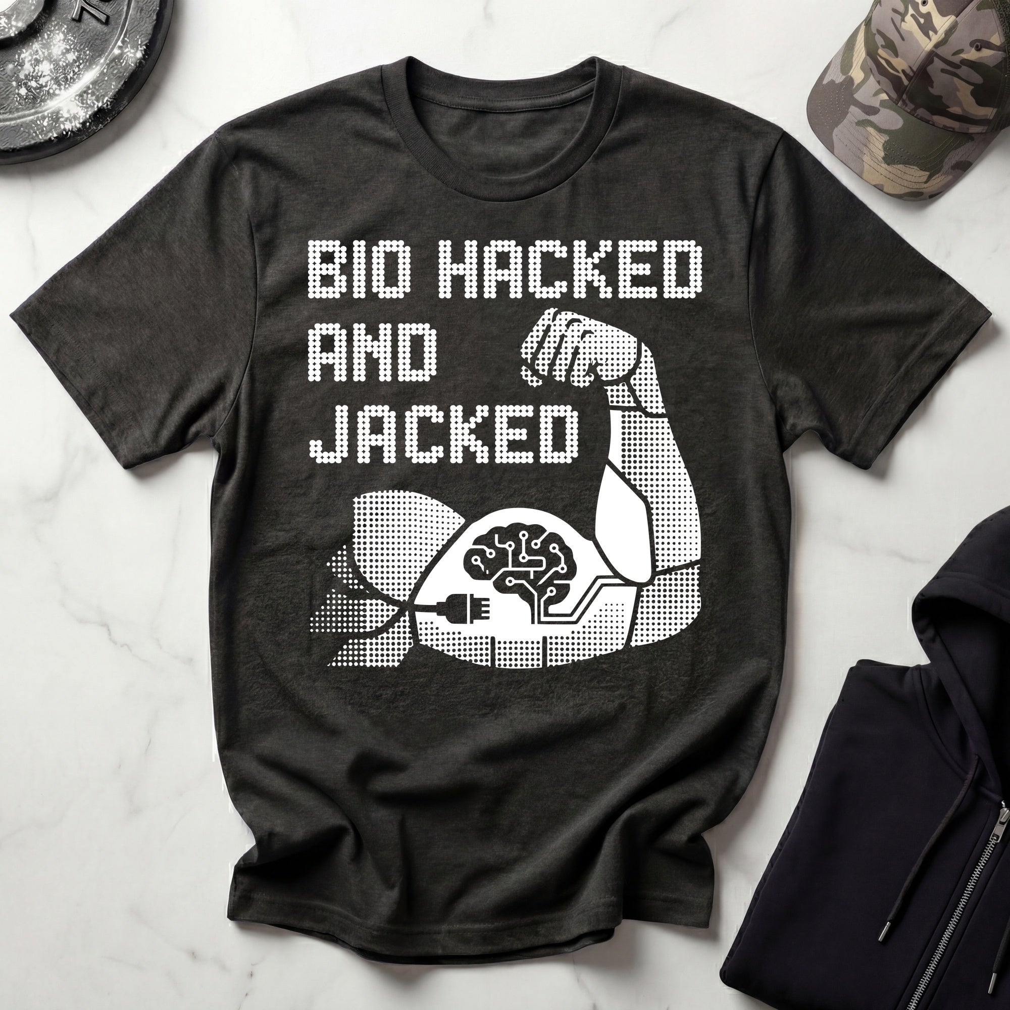 Bio Hacked Jacked Gym T-Shirt