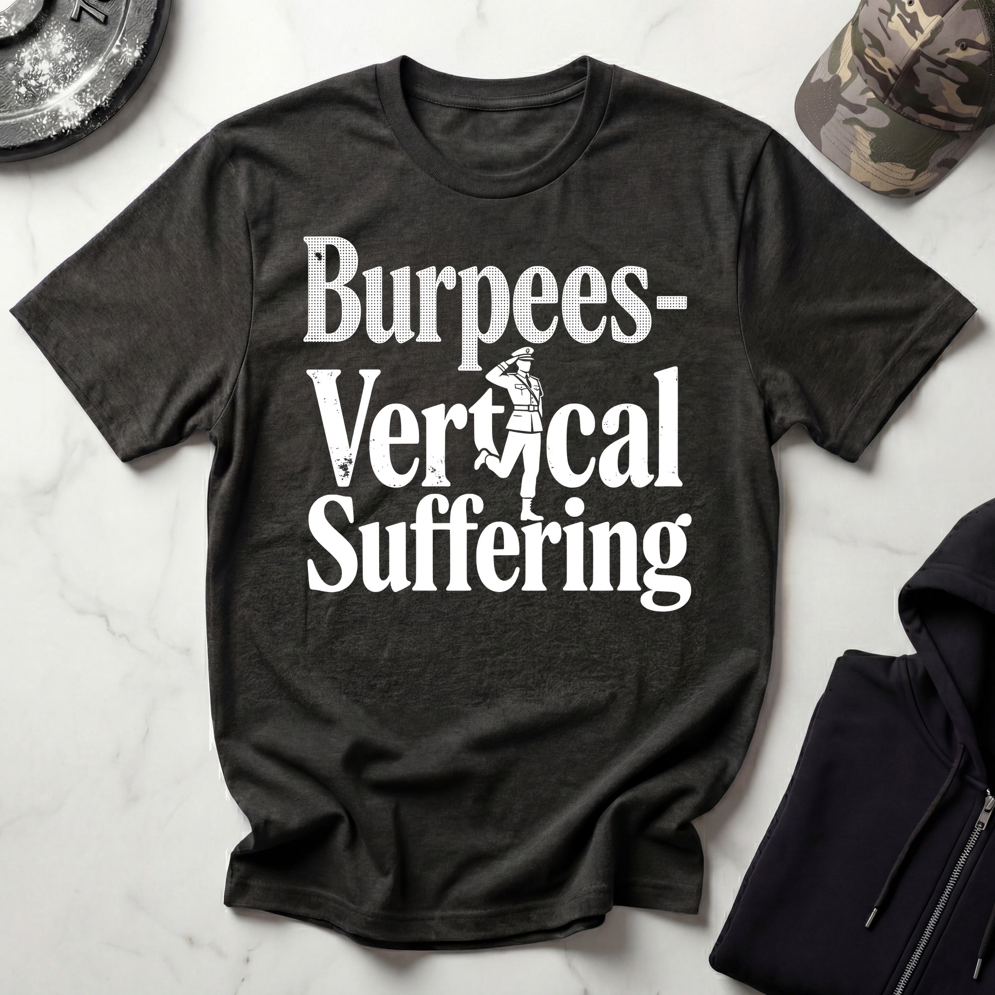 Burpees Vertical Suffering Workout T-Shirt