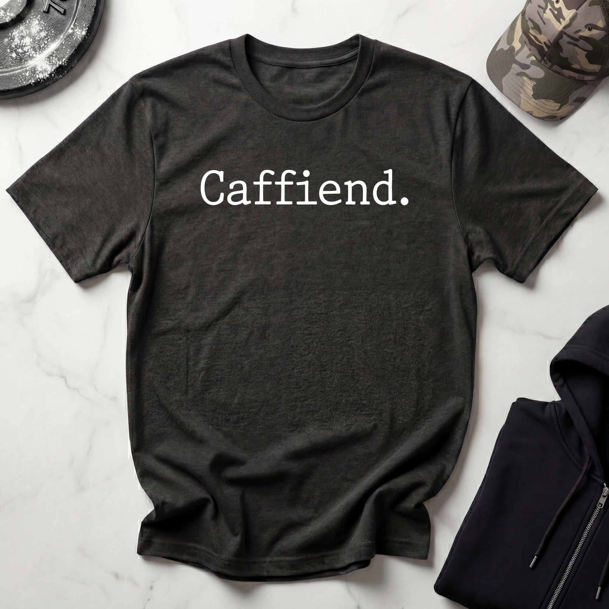 Caffiend Type Retro Gym T-Shirt